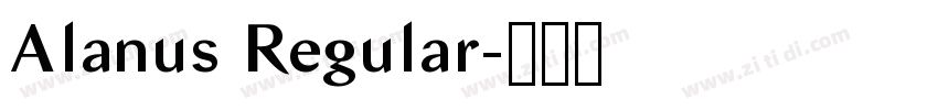 Alanus Regular字体转换